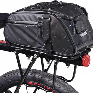 ZIMFANQI Bolsa trasera de bicicleta reflectante, resistente al agua, bolsa de almacenamiento para maletero de carga, bolsa de pecho de 8 litros de ZIMFANQI Bolsa trasera de bicicleta reflectante, resistente al agua, bolsa de almacenamiento para maletero de carga, bolsa de pecho de 8 litros de