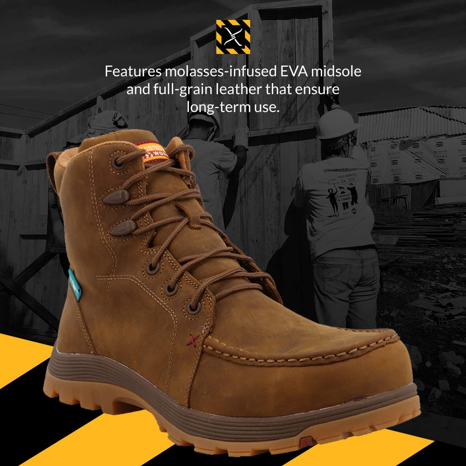 Twisted X Bota de trabajo oblicua con cordones para hombre Nano Composite Toe – Mfswnw1