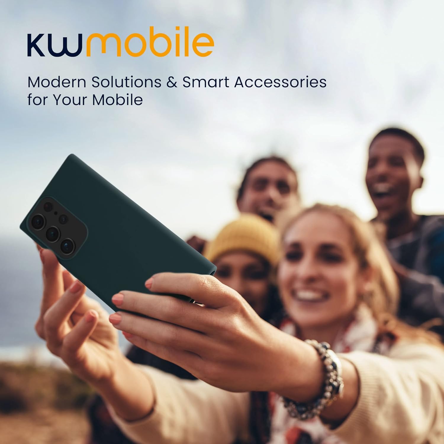 kwmobile Funda compatible con Samsung Galaxy S23 Ultra – Funda protectora de silicona TPU suave y delgada – Pizarra oscura