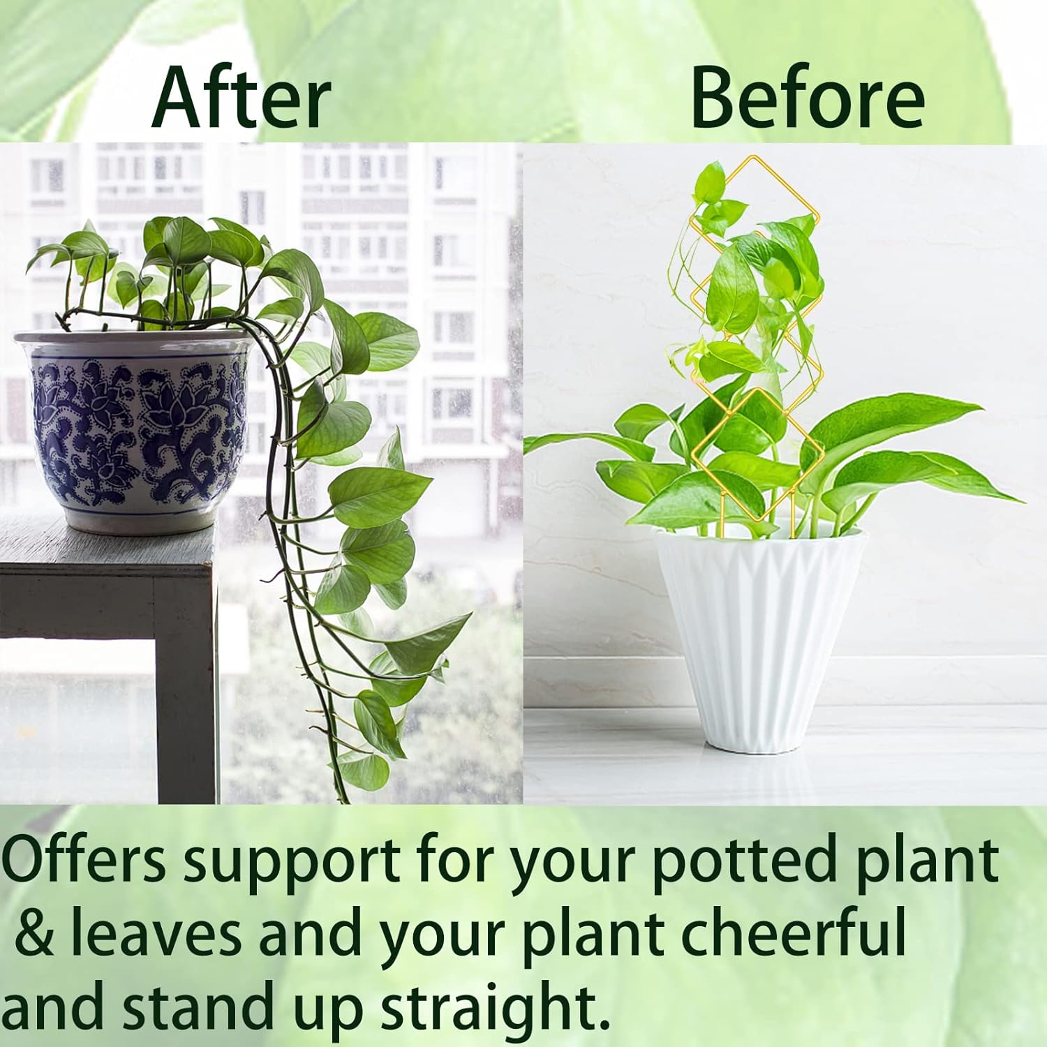 4 piezas de enrejado para plantas de interior para plantas en macetas, enrejado de metal pequeño para plantas en maceta, mini enrejado para plantas