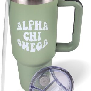 Sorority Shop Alpha Chi Omega – Vaso de 40 onzas con asa Vasos para mejor amiga para mujer Lindo vaso con grabado de hermandad Vasos aislados Sorority Shop Alpha Chi Omega – Vaso de 40 onzas con asa Vasos para mejor amiga para mujer Lindo vaso con grabado de hermandad Vasos aislados