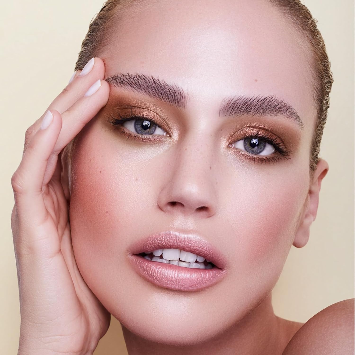 Boobeen Sombras de ojos metálicas con purpurina, lápiz de sombra de ojos iluminador, tonos bronce de larga duración para un maquillaje de ojos