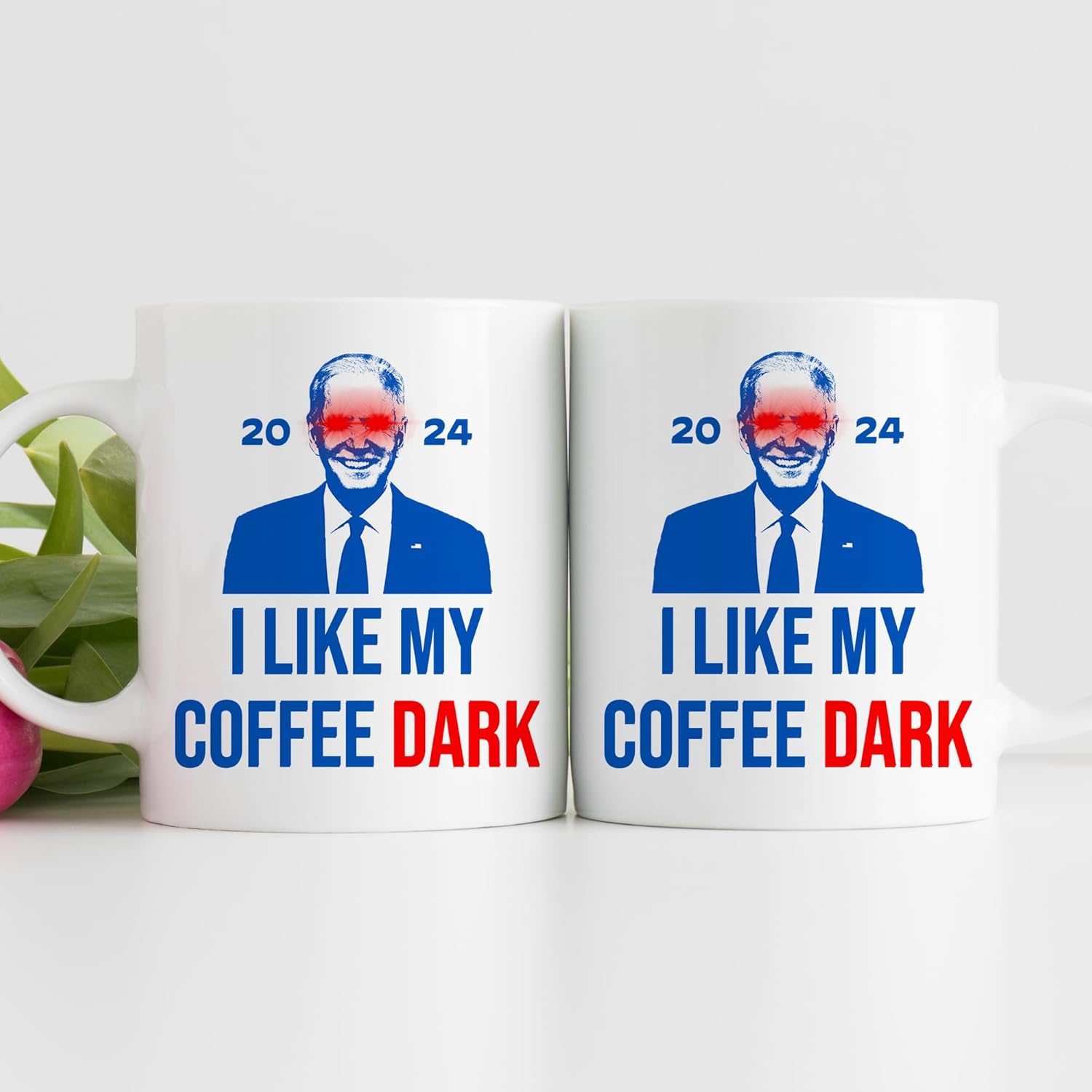 -11Oz- Taza de café con texto en inglés “I Like My Coffee Dark Brandon 2024 NOT COLOR CHANGING”, Biden Meme, taza de té Brandon Rising, taza de