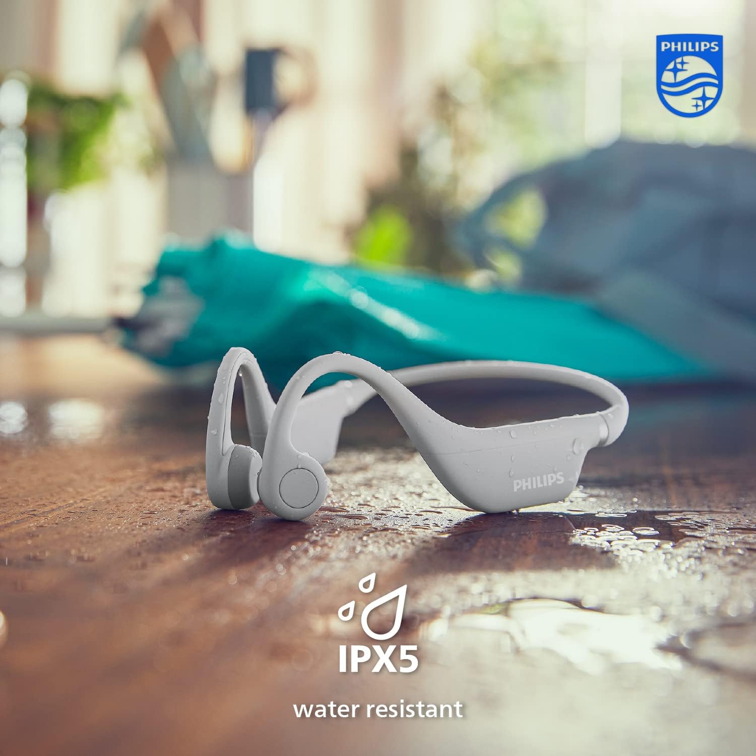 PHILIPS TAK4607GY – Auriculares Bluetooth de conducción ósea para niños con micrófono interno y controles parentales, gris, TAK4607GY