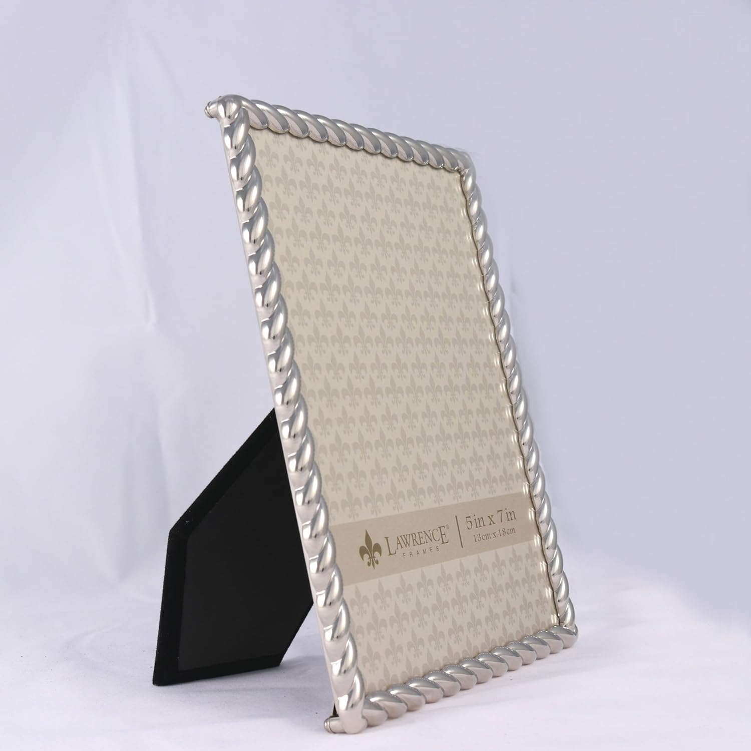 Lawrence Frames 710046 – Marco de fotos de metal, 4 x 6pulgadas, cuerda, color plata