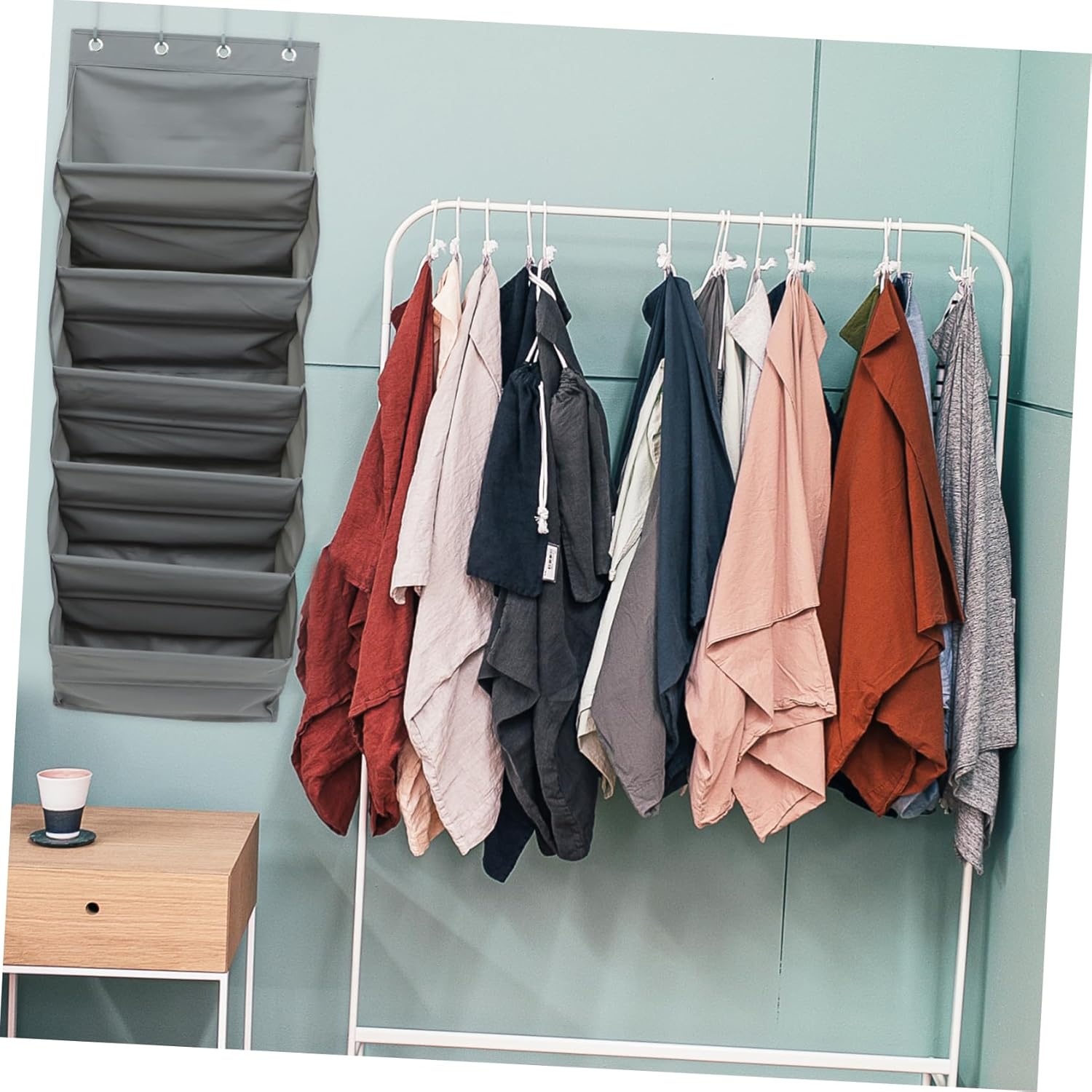 Cabilock Bolsas colgantes 1 juego de almacenamiento de zapatos bolsa colgante multifunción puerta colgante 600d Oxford tela puerta trasera bolsas de