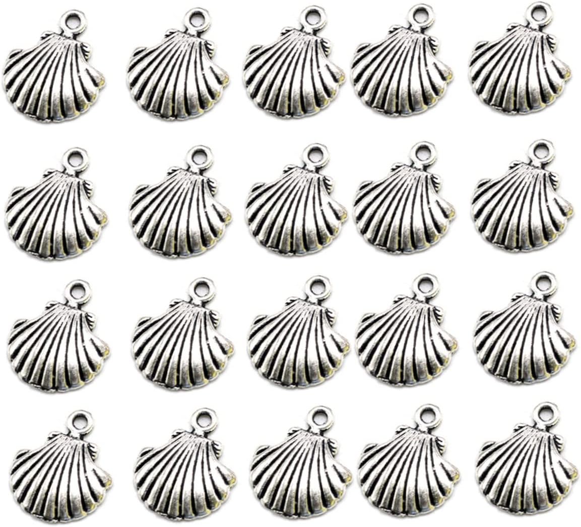 SEWACC 100 piezas de cierre colgante para collar, decoración retro, kit de decoración de orejas, joyería hallazgos, dijes DIY