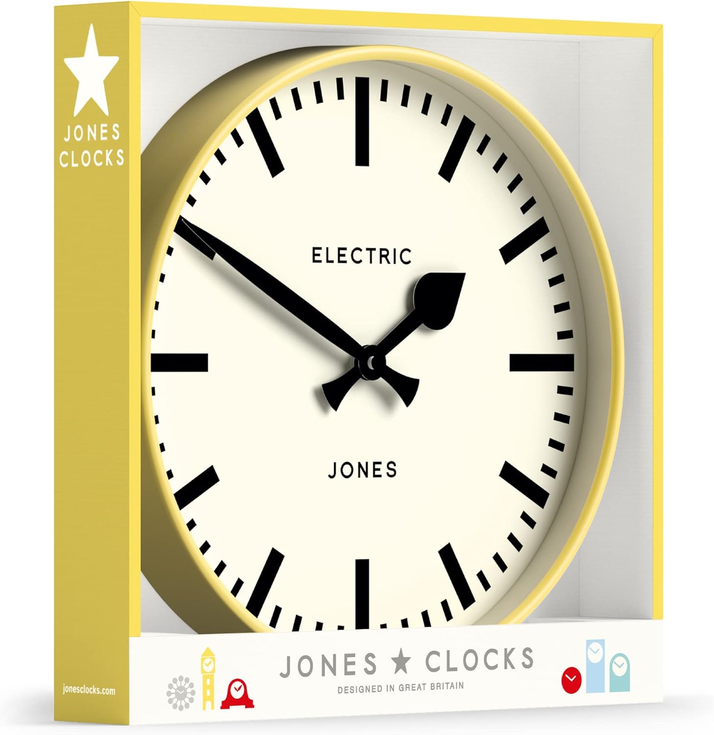 JONES CLOCKS Reloj de pared redondo Tiger – Reloj redondo – Reloj moderno – Reloj de pared de diseñador – Reloj de cocina – Reloj de sala de estar –