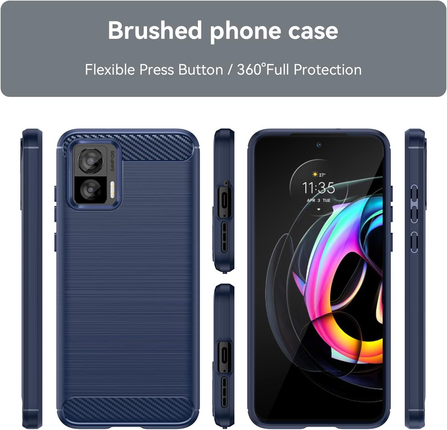 Osophter Funda para Motorola Moto G 5G 2023, funda para Motorola G 5G 2023, funda protectora de goma TPU flexible con absorción de golpes para Moto