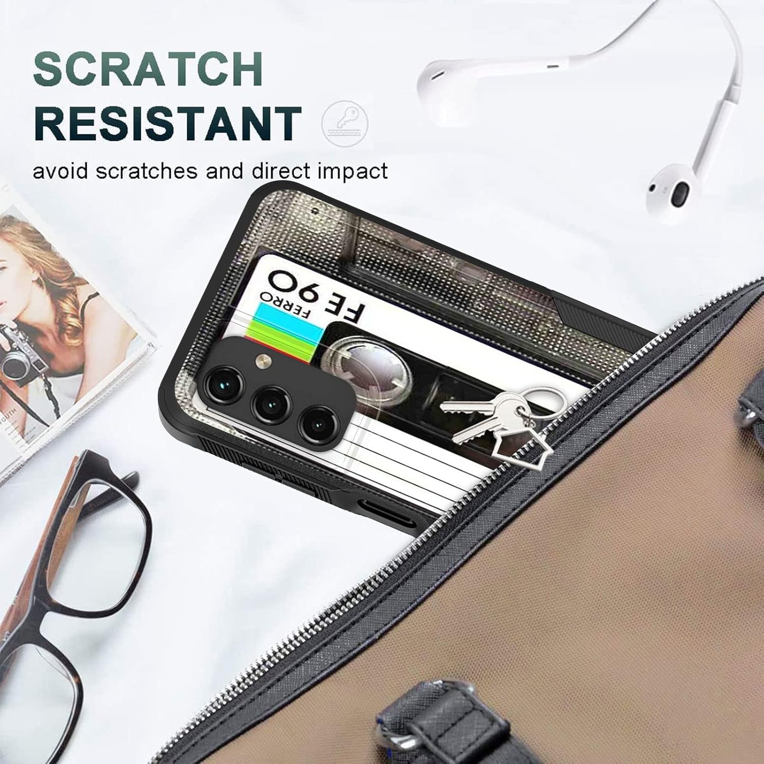 Funda para Galaxy A14 5G, doble capa híbrida resistente a prueba de golpes, policarbonato duro, silicona suave, TPU, funda protectora para Samsung