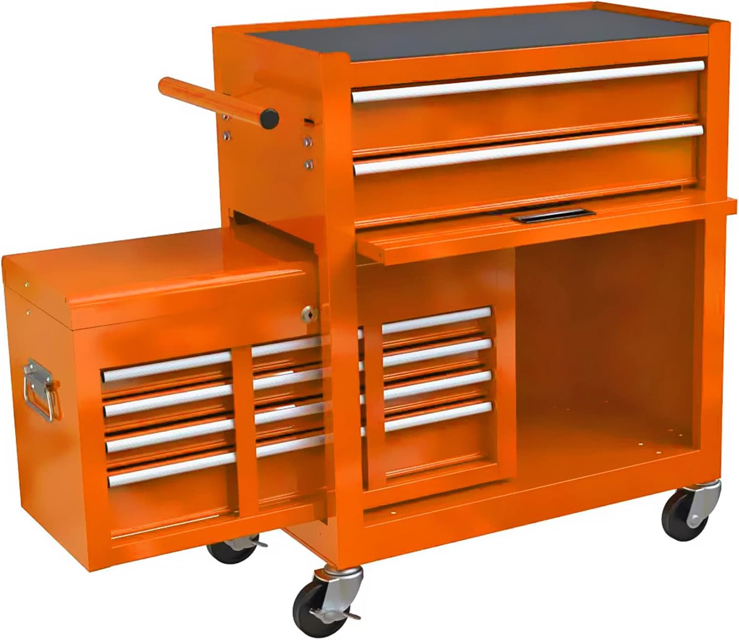 Caja de herramientas rodante de alta capacidad con caja de herramientas de 8 cajones sobre ruedas, carrito de herramientas multifuncional, gabinete