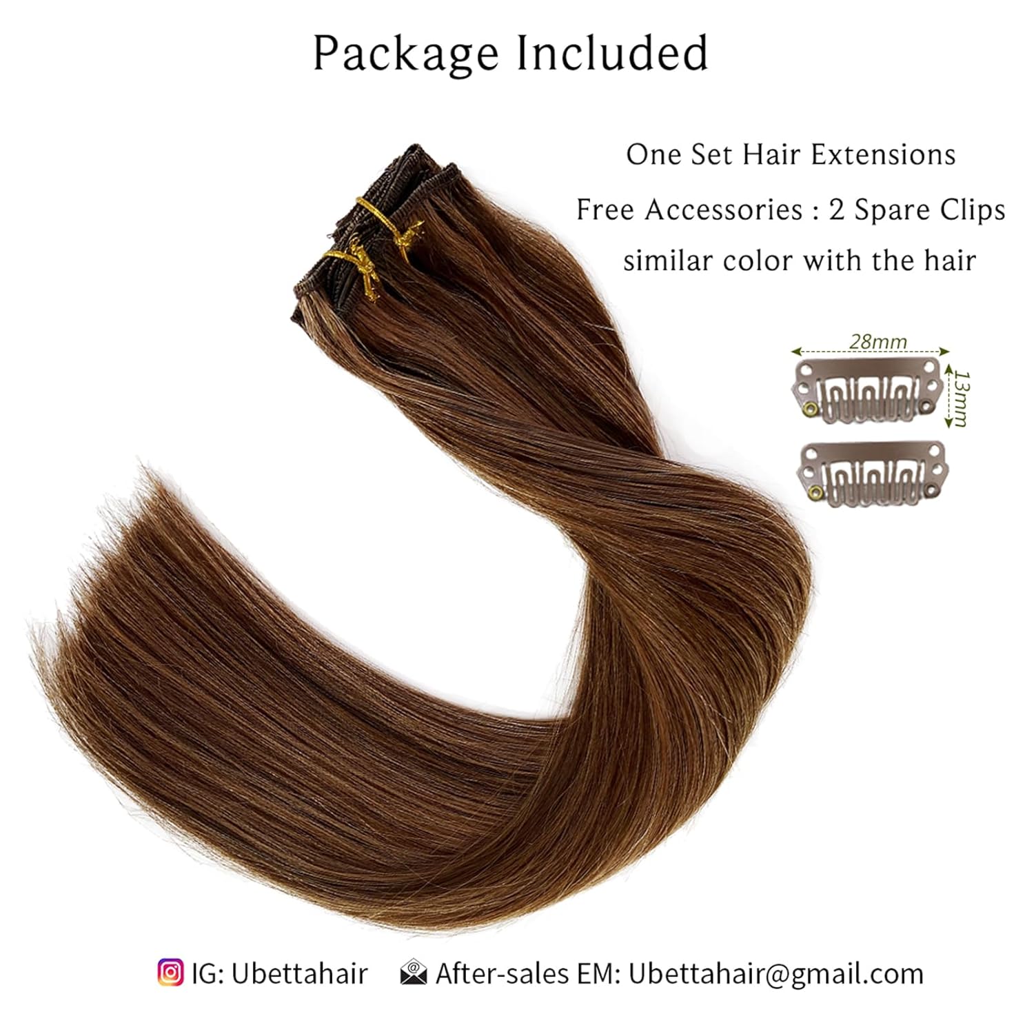 Extensiones de cabello humano con clip, 7 piezas, 2.4onzas, 15, 18, 20, 22 pulgadas, sedoso y liso, con tramas, sin costuras, para extensiones de