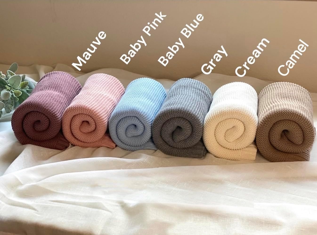 Manta de punto 100% algodón para bebés y niñas, manta cálida y acogedora de algodón suave para bebés, recién nacidos, guardería, niña, manta, cuna,