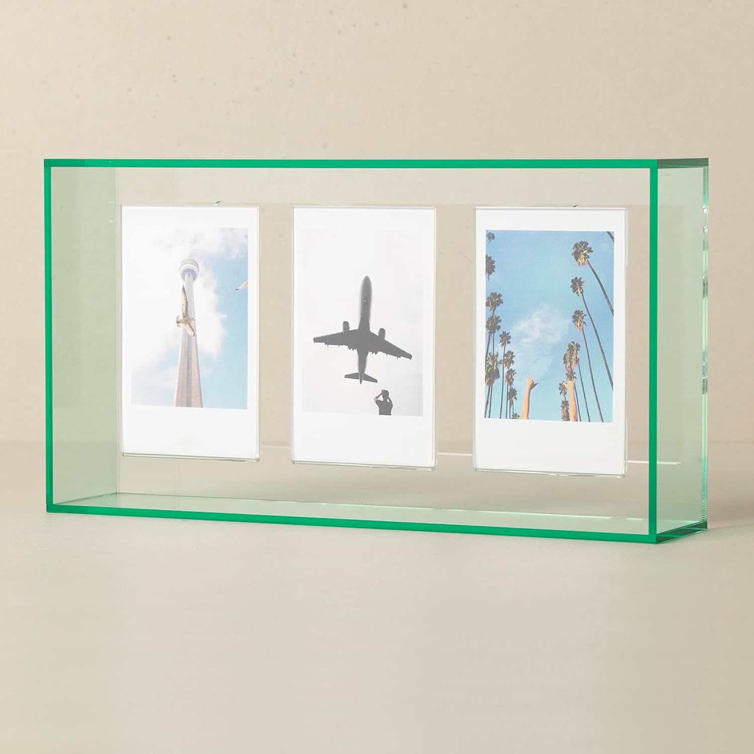 Elil Marco flotante para Fujifilm Instax Mini marcos magnéticos y caja de exhibición acrílica, marco de fotos para refrigerador, imanes para