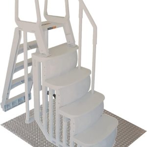 Main Access Smart Step – Sistema de entrada de piscina sobre el suelo con alfombrilla de piscina de 36 x 36 pulgadas, color gris pardo Main Access Smart Step – Sistema de entrada de piscina sobre el suelo con alfombrilla de piscina de 36 x 36 pulgadas, color gris pardo