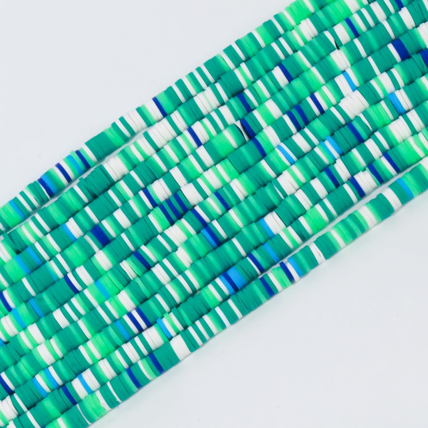 3600 cuentas de arcilla para hacer pulseras, 10 hebras planas redondas de arcilla polimérica de 0.236 pulgadas (0.236 in) cuentas Heishi para hacer