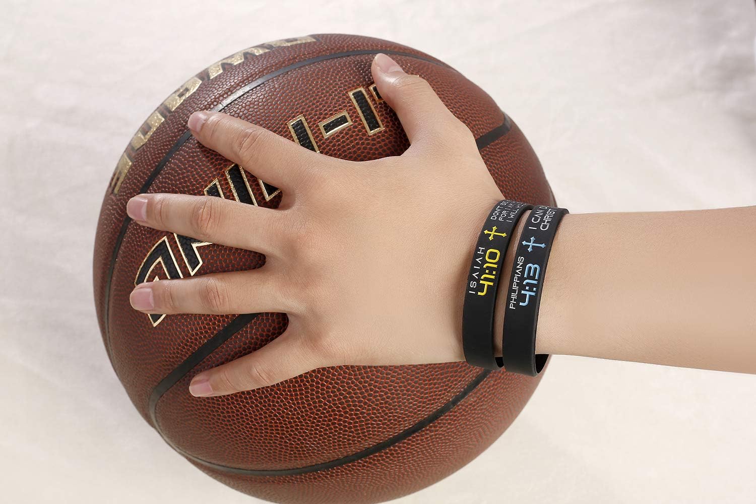 Juego de 4 pulseras motivacionales de silicona con versículos bíblicos de Filipenses 413, joyería religiosa cristiana, regalo para hombres y mujeres