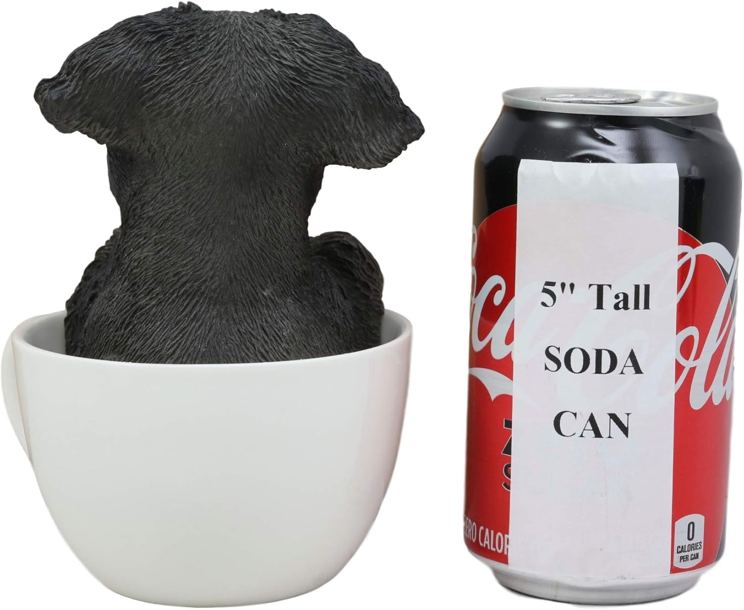 Ebros – Figura decorativa de resina coleccionable con ojos de cristal de perros de pedigrí, mascotas y amigos, de 5.75 pulgadas de alto, color gris