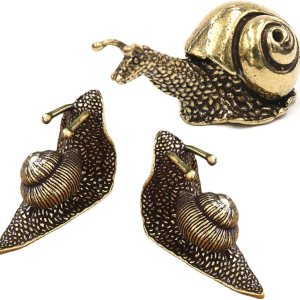 3 figuras de caracol de latón, mini escultura de caracol de cobre puro retro, decoración de estatua de caracol de cobre puro, estanque al aire 3 figuras de caracol de latón, mini escultura de caracol de cobre puro retro, decoración de estatua de caracol de cobre puro, estanque al aire