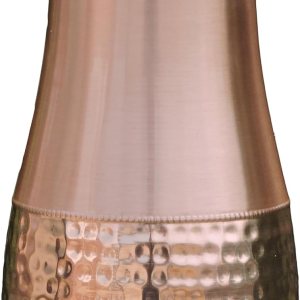 Jarra de noche de cobre puro para beneficios de salud ayurveda, capacidad – 1 litro (33.81 onzas líquidas de EE.UU.) (liso y martillado) Jarra de noche de cobre puro para beneficios de salud ayurveda, capacidad – 1 litro (33.81 onzas líquidas de EE.UU.) (liso y martillado)