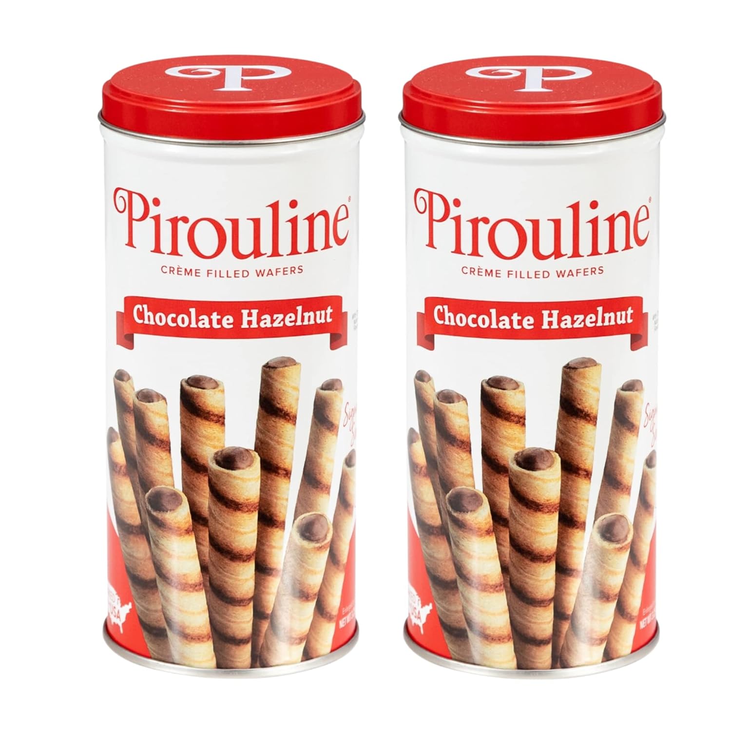 Pirouline Obleas enrolladas  Avellana de chocolate  Palitos de oblea enrollados, obleas rellenas de crema, galletas enrolladas para café, té,