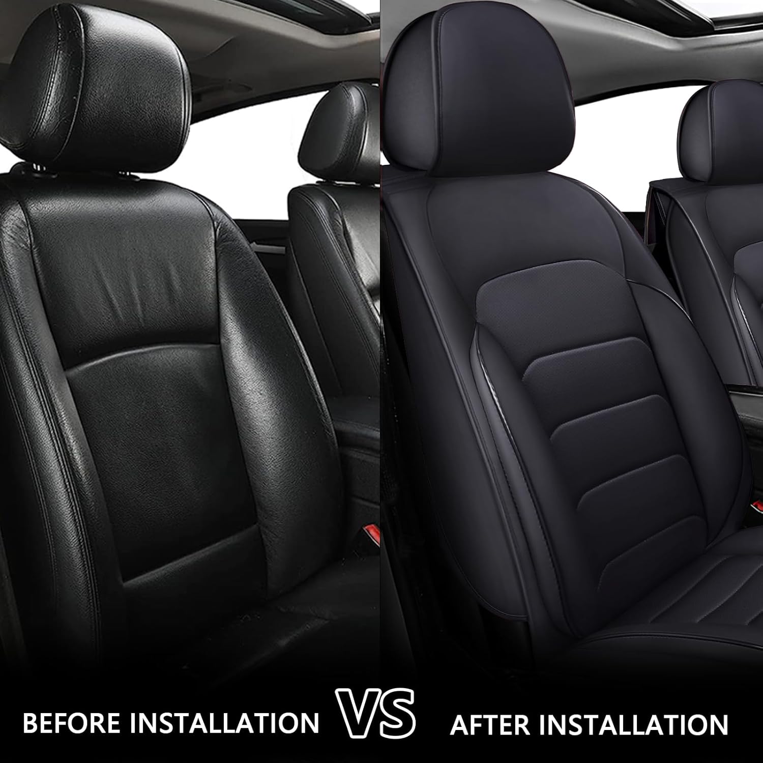 Juego completo de accesorios para fundas de asiento de automóvil para Toyota Tundra 2005-2023, fundas de asiento delantero de cuero antideslizante