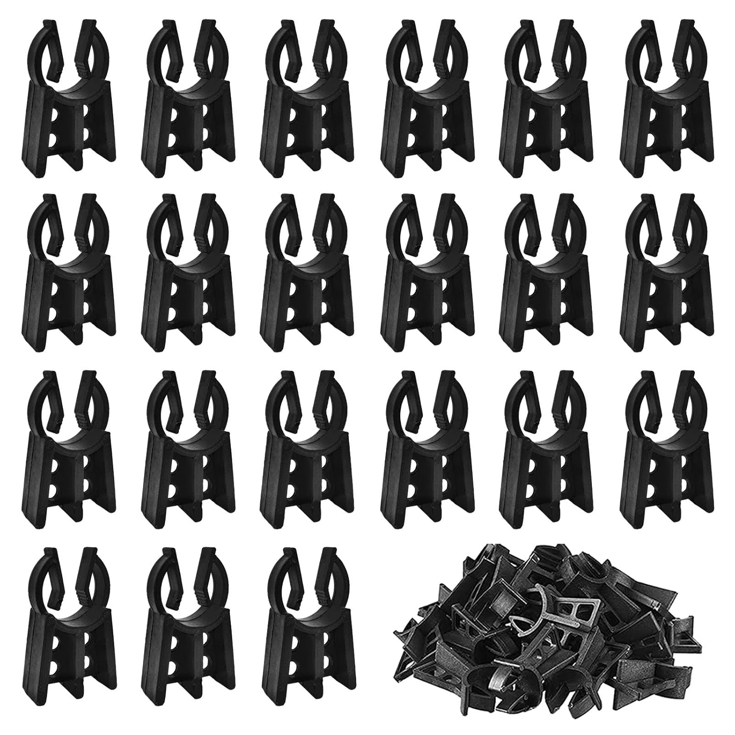 Sandbaggy – Sillas de refuerzo de plástico color negro, paquete de 500 sillas de refuerzo de hormigón, se adapta a barras de refuerzo #3 a #5, eleva