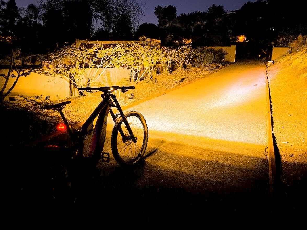 E Bike – Faro de barra de luz LED doble ámbar blanco con abrazaderas de manillar de bicicleta compatible con motores Shimano E5000, E7000, E6100,