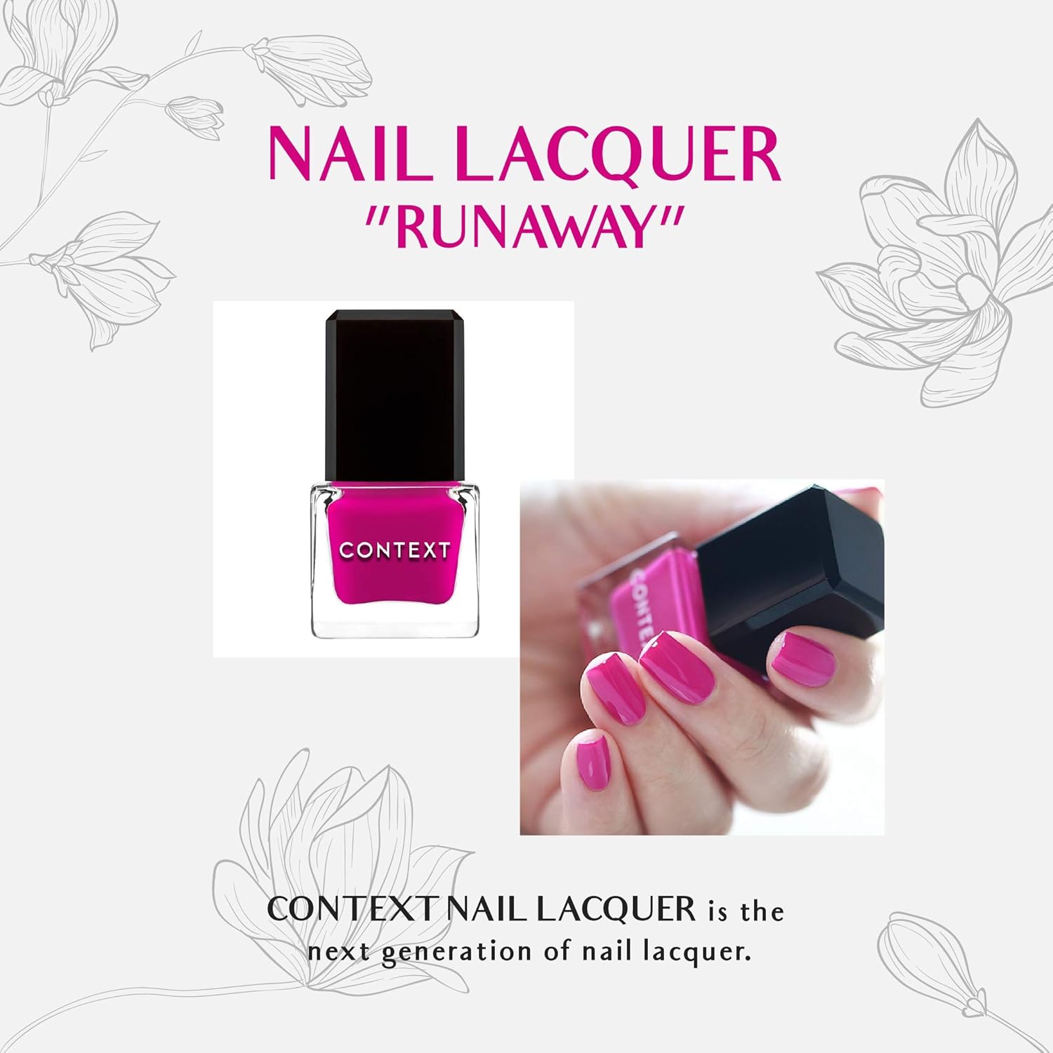 CONTEXT SKIN Esmalte de uñas no tóxico  Esmalte de uñas y esmalte de uñas, esmalte de uñas para mujeres, adolescentes, niños (0.30 onzas) (Runaway)