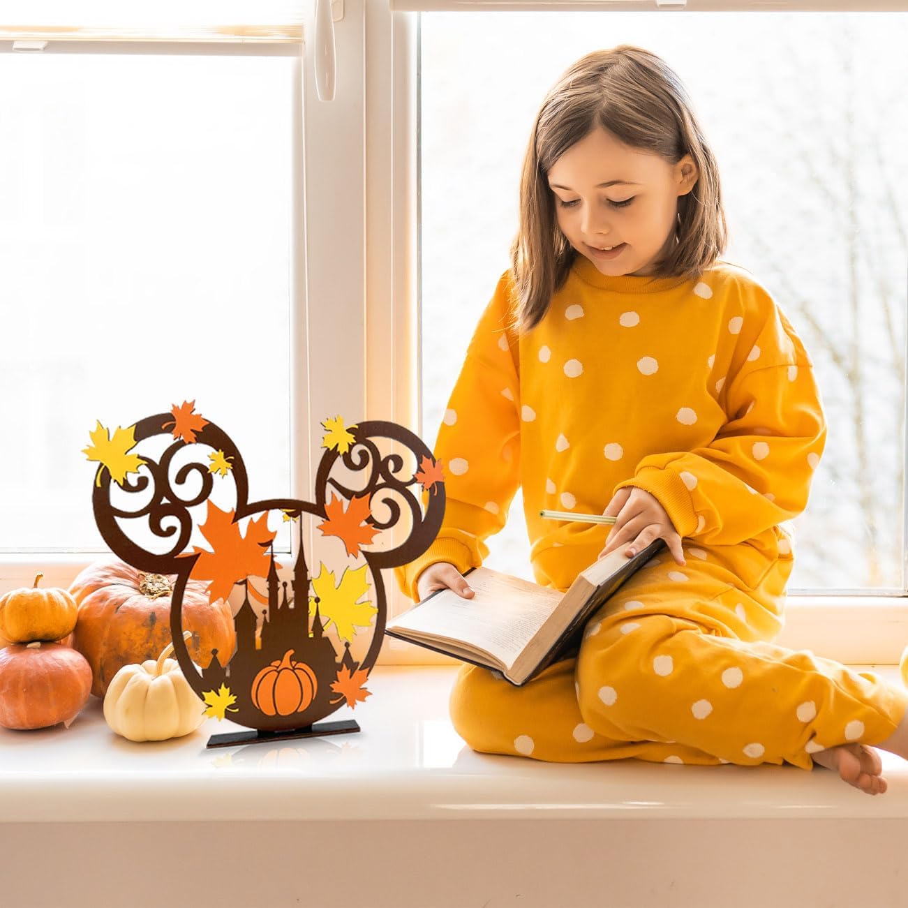 Letreros de decoración de mesa con texto en inglés “Happy Fall”, centro de mesa de madera de Acción de Gracias para otoño, cosecha de Acción de