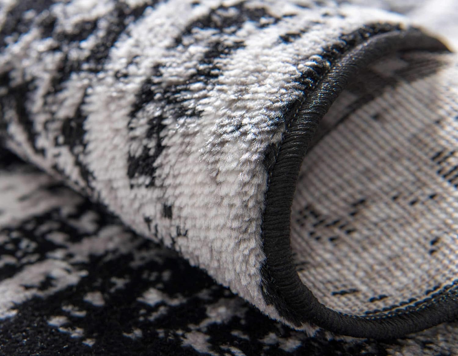 Unique Loom Sofia Collection – Alfombra tradicional vintage, inspirada en Francia (8 pies x 10 pies, rectangular, negrogris claro)