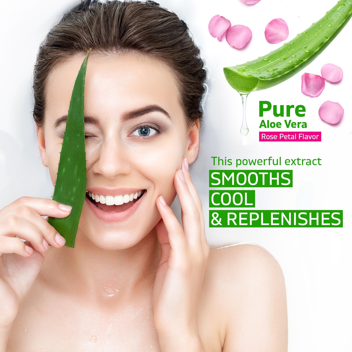 Gel calmante de aloe vera de aloe 100% puro recién cortado, grande, 12 onzas, vegano, sin perfume, para cara, piel, cabello, alivio de quemaduras