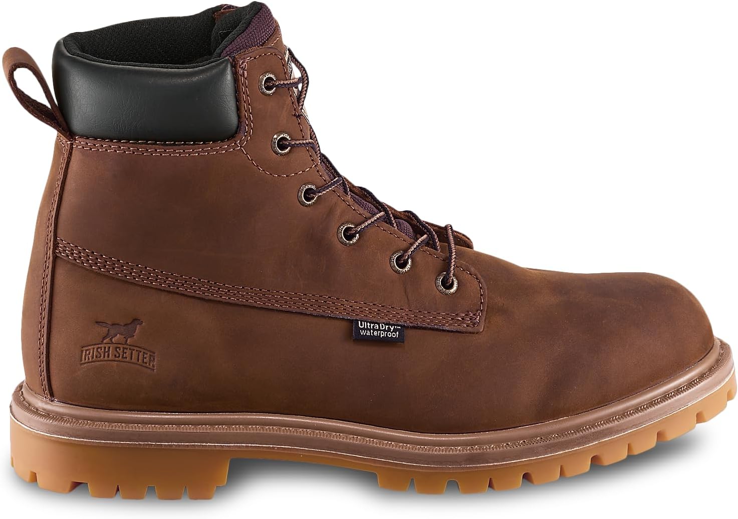 Irish Setter, Hopkins, para hombre, 6 pulgadas, impermeable, puntera de seguridad de aluminio, bota de trabajo, marrón