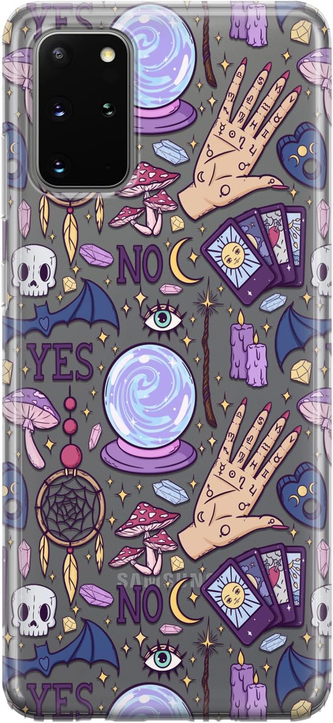 Funda para teléfono compatible con Samsung Galaxy S23 Ultra S22 S21 FE 5G S20 Note 20 10 Plus Dreamcatcher Tarot tarjetas parachoques lindo