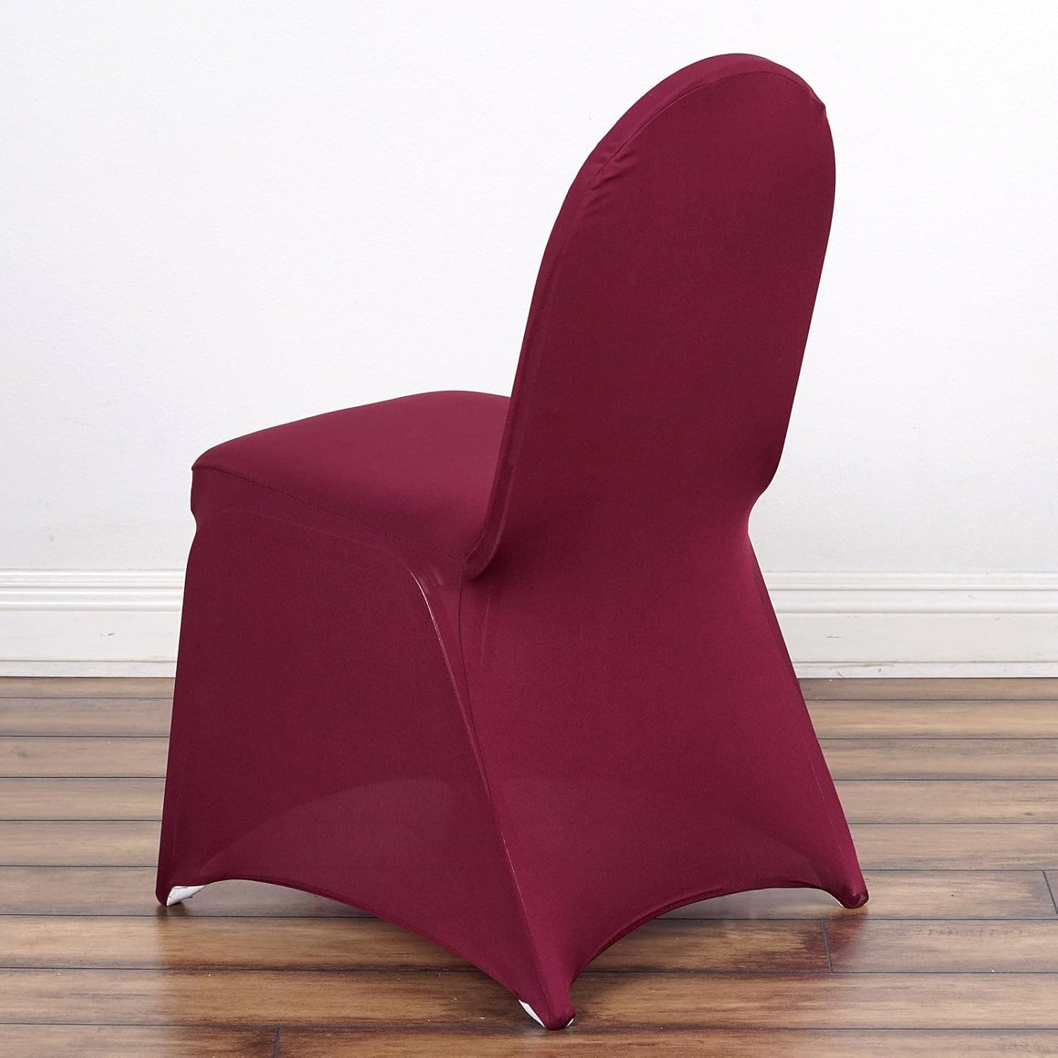 Efavormart – 100 fundas para sillas de banquetes de elastano elástico color burdeos, fundas para eventos, bodas, fiestas, banquetes y catering