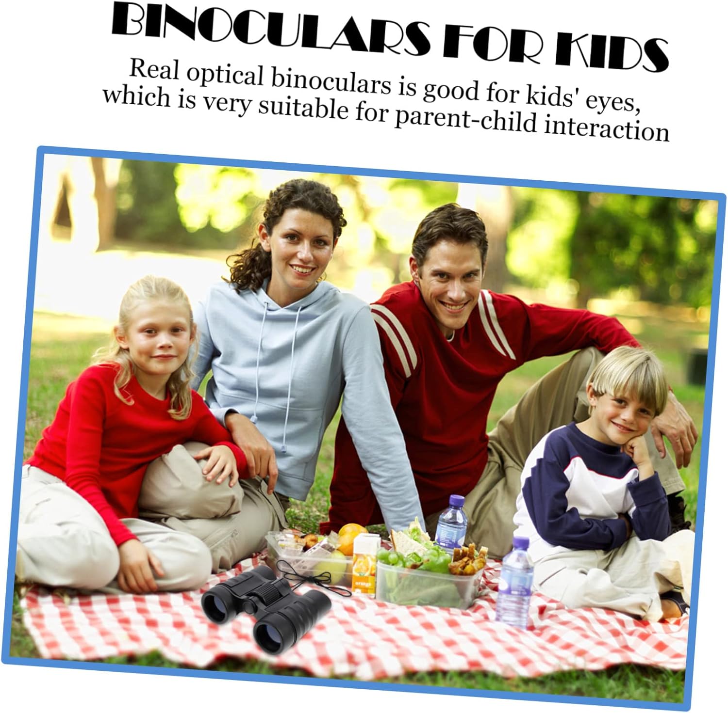 UKCOCO Prismáticos compactos para niños, binoculares para turismo, binoculares para niños, mini binoculares para niños, potente mango binocular, 4