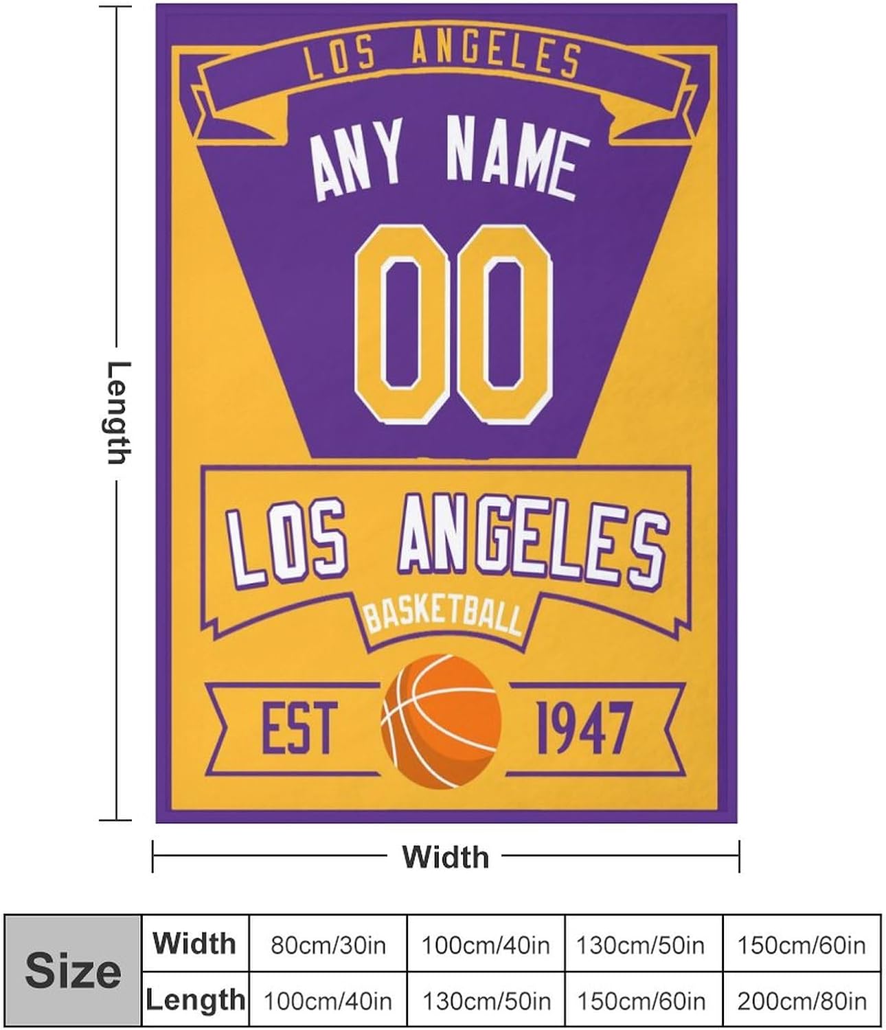Gyurioh Manta de baloncesto personalizada con número de nombre, acogedora manta de franela para hombres, mujeres, jóvenes, regalos para fanáticos