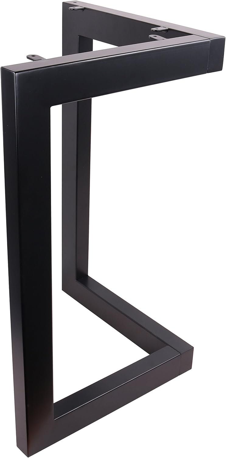 Patas de mesa de comedor de 34 pulgadas, patas de mesa de acero en forma de L, patas de mesa de estilo rústico, patas de mesa de oficina, patas de