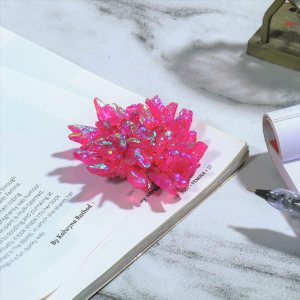 YATSKIA Racimo de cristal recubierto de titanio rosa, racimo grande de cuarzo, racimo de piedras preciosas crudas, cristal de calcita de geoda rosa, YATSKIA Racimo de cristal recubierto de titanio rosa, racimo grande de cuarzo, racimo de piedras preciosas crudas, cristal de calcita de geoda rosa,