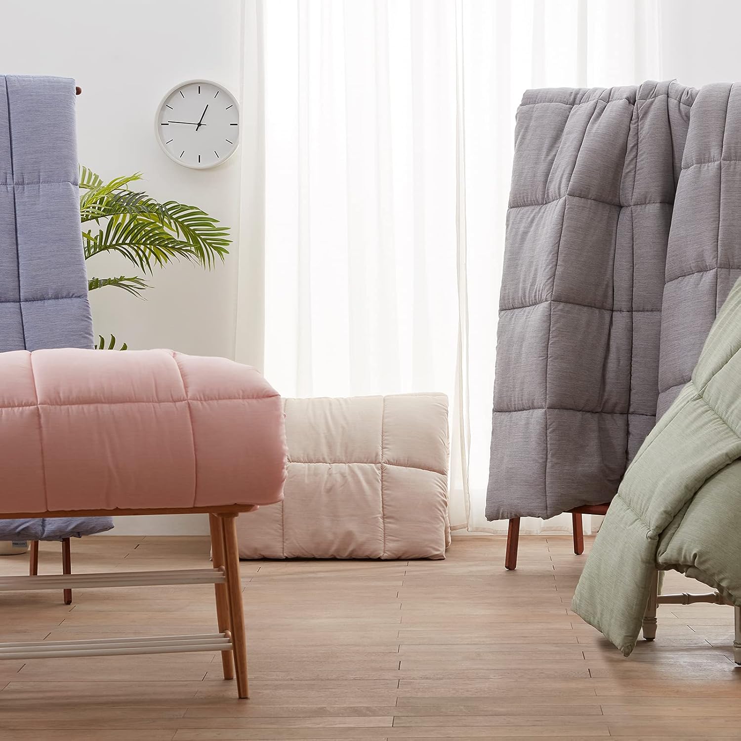 NexHome Juego de edredón Queen de 3 piezas, 100% microfibra lavada suave, ligero, edredón de ropa de cama de teñido catiónico verde con 2 fundas de