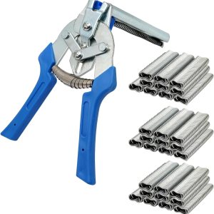 Alicates de anillo de uñas tipo M para fijación de cerdos multifunción Kit de alicates de anillo de cerdo para tapicería automática con 1800 clips Alicates de anillo de uñas tipo M para fijación de cerdos multifunción Kit de alicates de anillo de cerdo para tapicería automática con 1800 clips