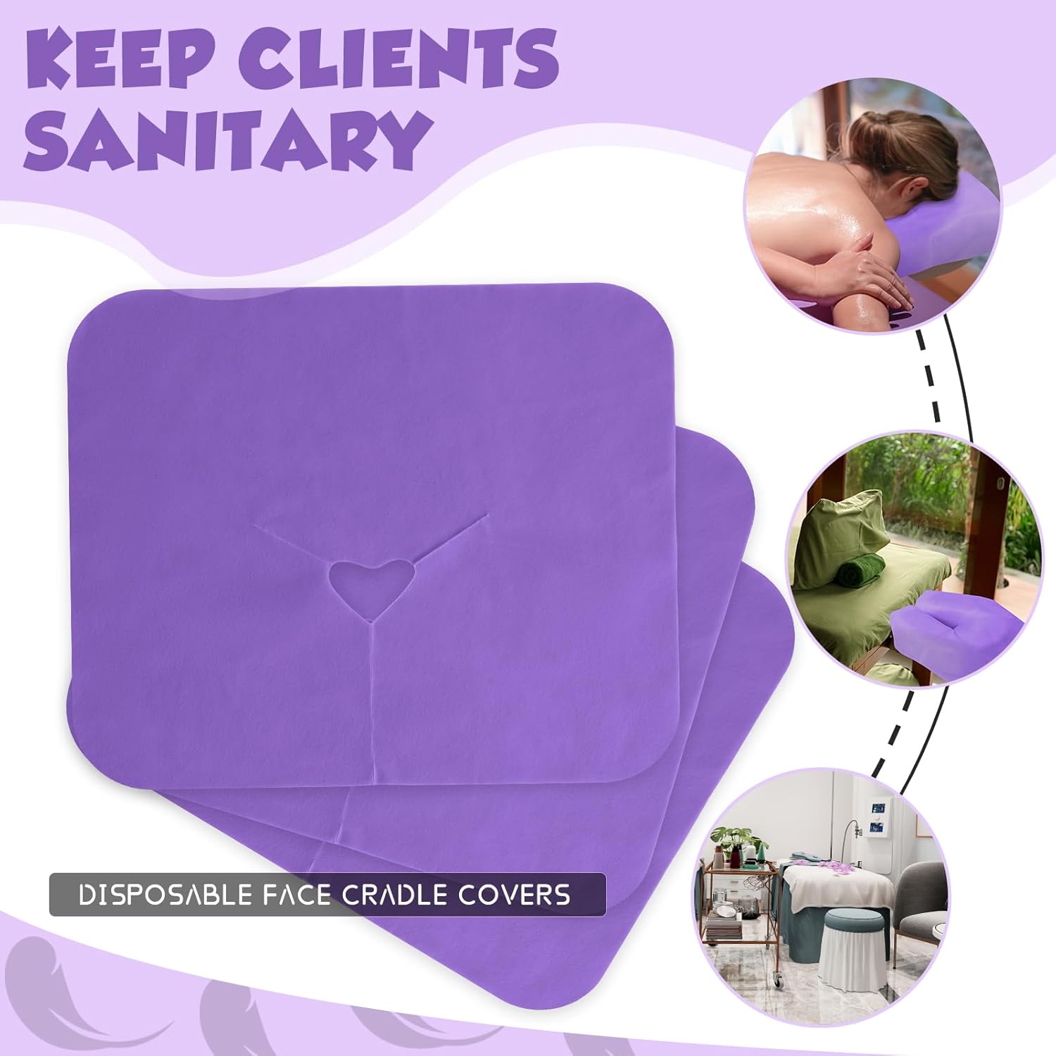 100 fundas desechables para cuna facial, fundas para reposacabezas de masaje, mesas de masaje y sillas de masaje, cama de salón de belleza, spa, 12
