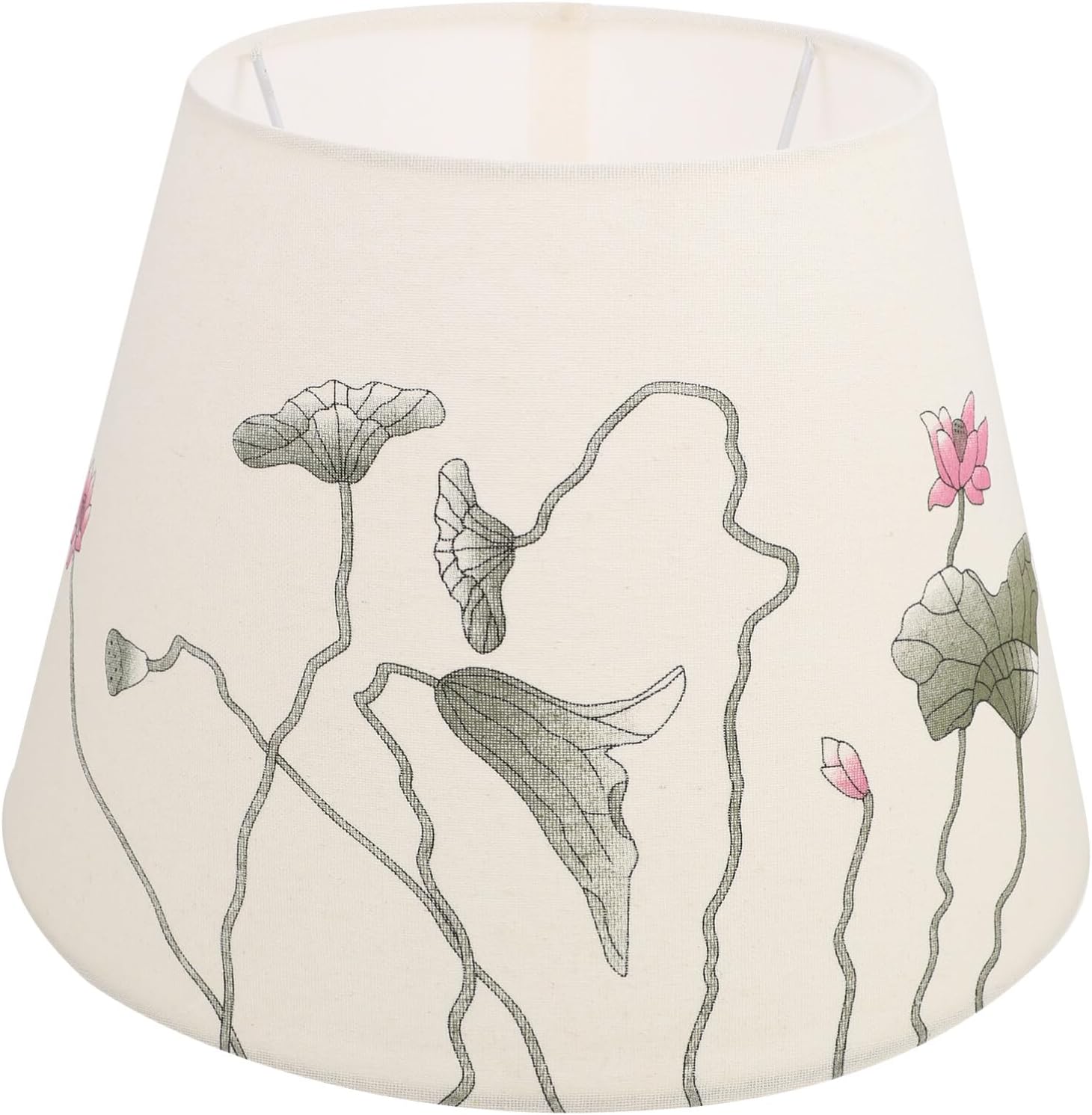 OSALADI Lámpara de tela para lámpara de mesa, pantalla de metal, blanco, estilo chino, lámpara de noche, pantalla decorativa