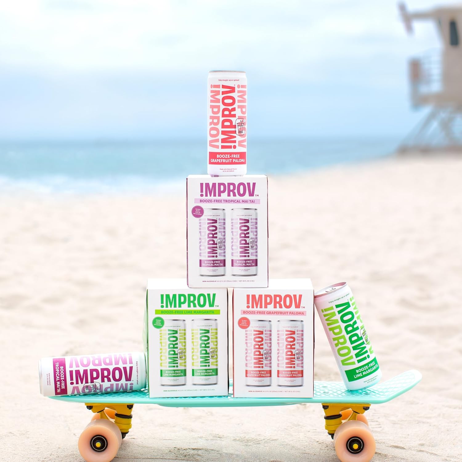 IMPROV Cócteles sin alcohol, bebida sin alcohol de 12 onzas, mezclador de bebidas sin alcohol, vegano, sin gluten, cero prueba (paquete de 4)