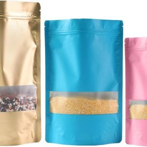 150 bolsas de almacenamiento de alimentos de pie con ventana, 4.7 x 7.8 pulgadas, rosa (50 unidades), 5.9 x 8.6 pulgadas, azul (50 unidades), 7.1 x 150 bolsas de almacenamiento de alimentos de pie con ventana, 4.7 x 7.8 pulgadas, rosa (50 unidades), 5.9 x 8.6 pulgadas, azul (50 unidades), 7.1 x