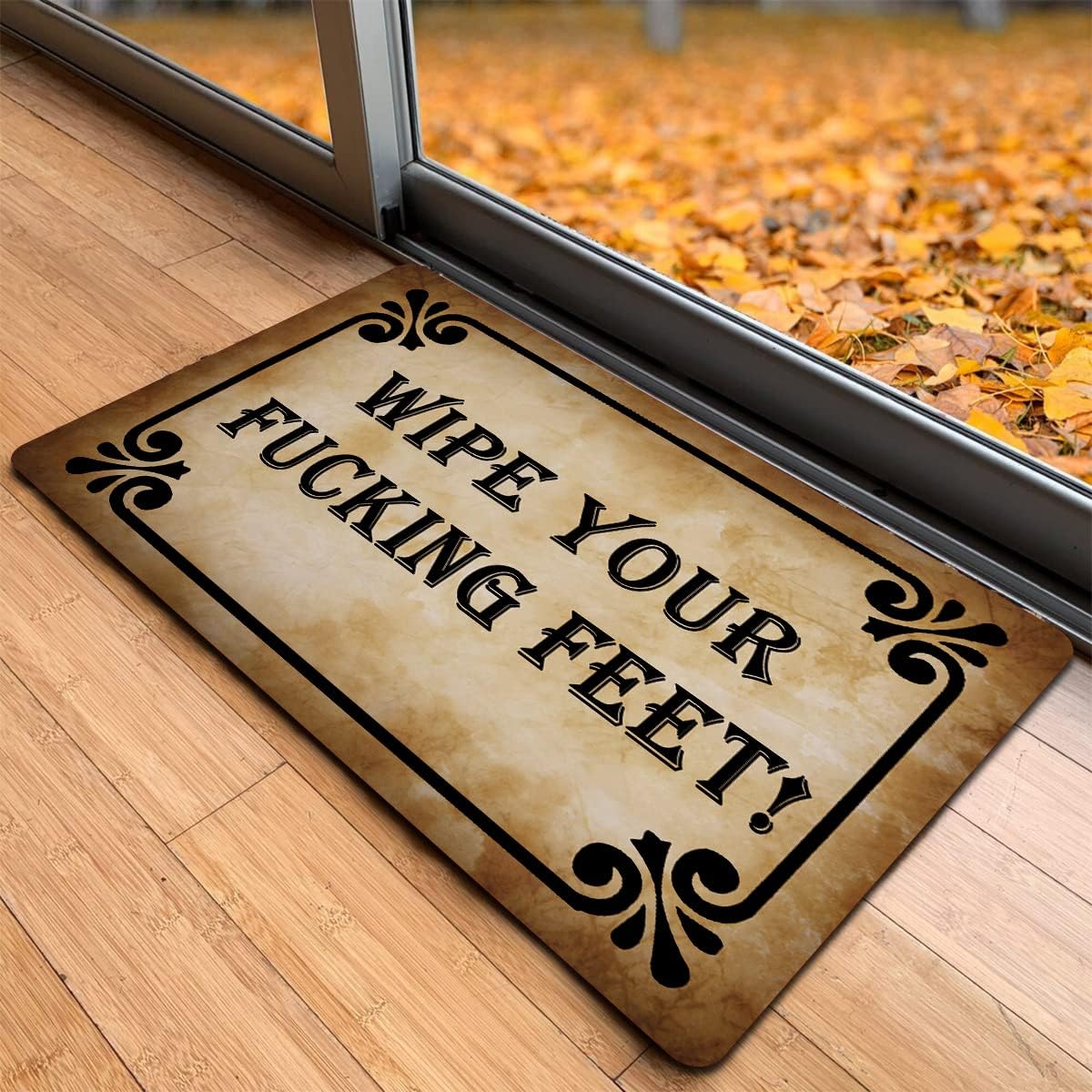 Funny Entry Rugs for Inside House Wipe Your Fucking Feet Bare Feet Sign Welcome Front Door Sign Personalized Monogram Kitchen Rugs and Mats with