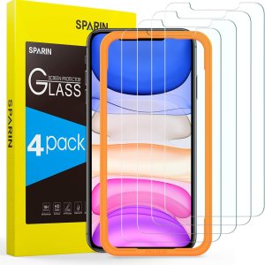 Protector de pantalla para iPhone XC, cristal templado resistente a los arañazos, 4 unidades Protector de pantalla para iPhone XC, cristal templado resistente a los arañazos, 4 unidades