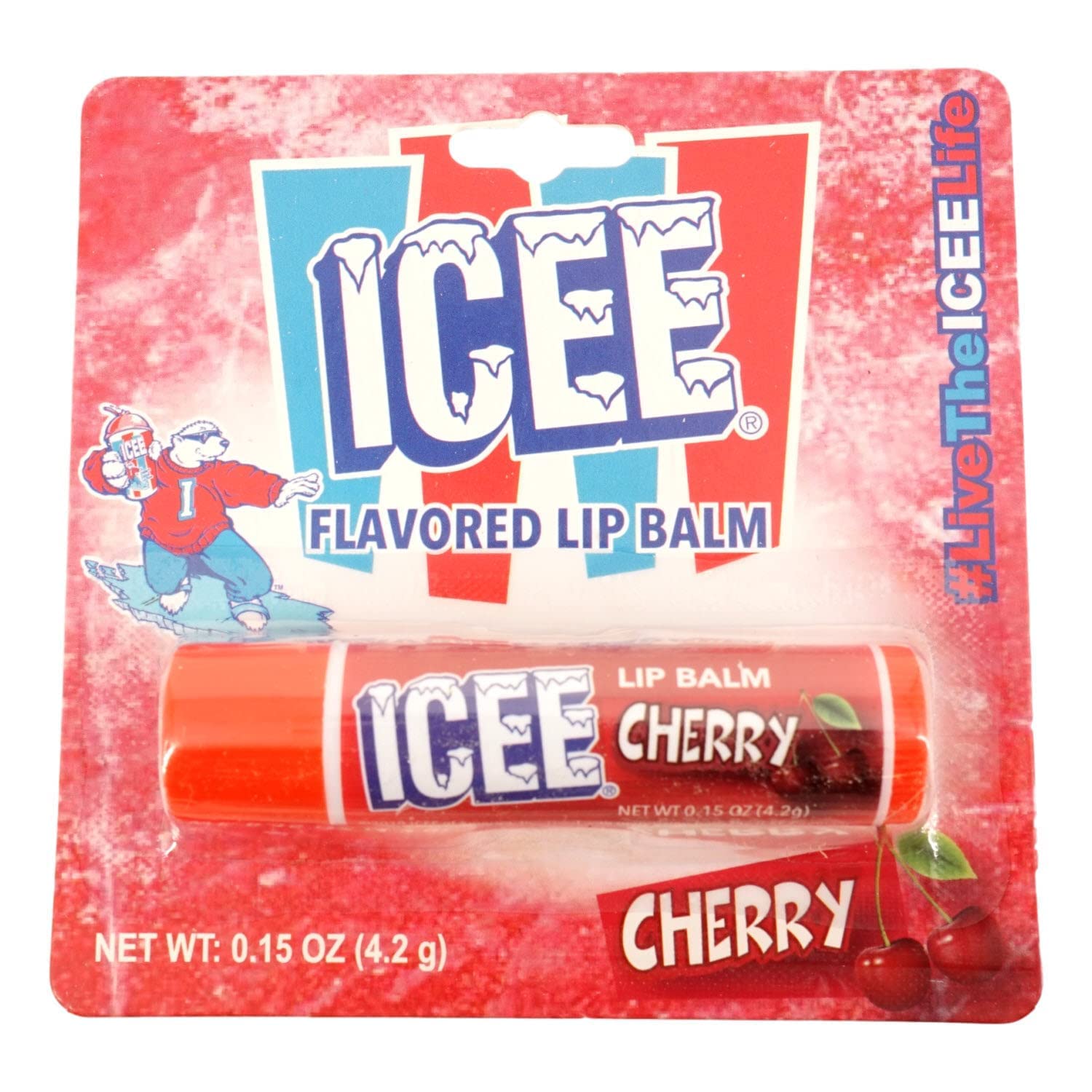 Labs – Bálsamo labial con sabor a caramelo ICEE y Airhead (paquete de 4.15 onzas cada una) ICEE cereza y uva, Airheads frambuesa azul y sandía,