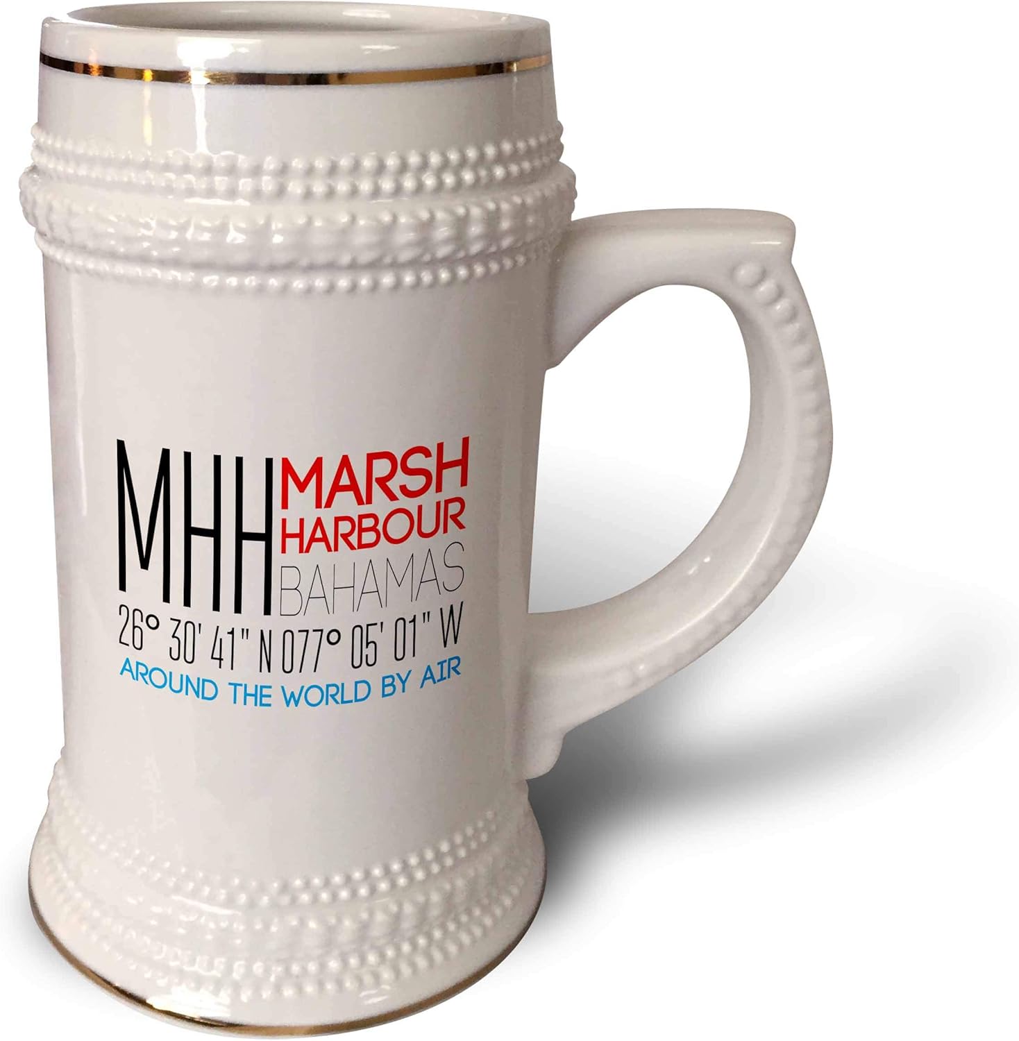 3dRose, 22oz Stein Mug, White
