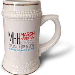 3dRose, 22oz Stein Mug, White 3dRose, 22oz Stein Mug, White